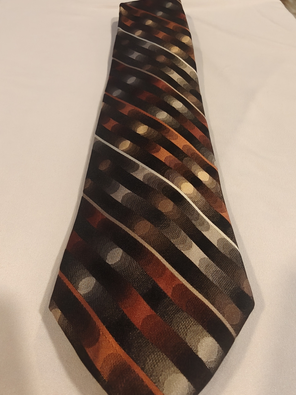 Arrow Brown, Orange & Gold Striped Men's Tie